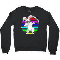 Dabbit Bunny T  Shirt Funny Dabbit Dabbing Rabbit Sunglasses Easter Bu Crewneck Sweatshirt | Artistshot