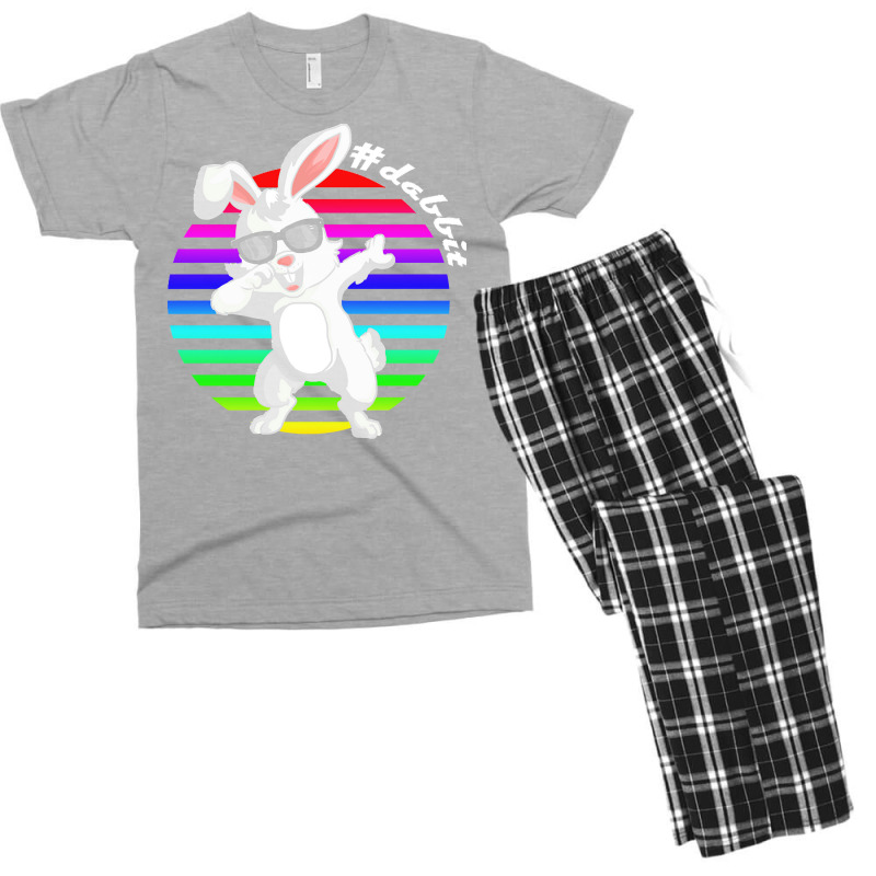 Dabbit Bunny T  Shirt Funny Dabbit Dabbing Rabbit Sunglasses Easter Bu Men's T-shirt Pajama Set | Artistshot