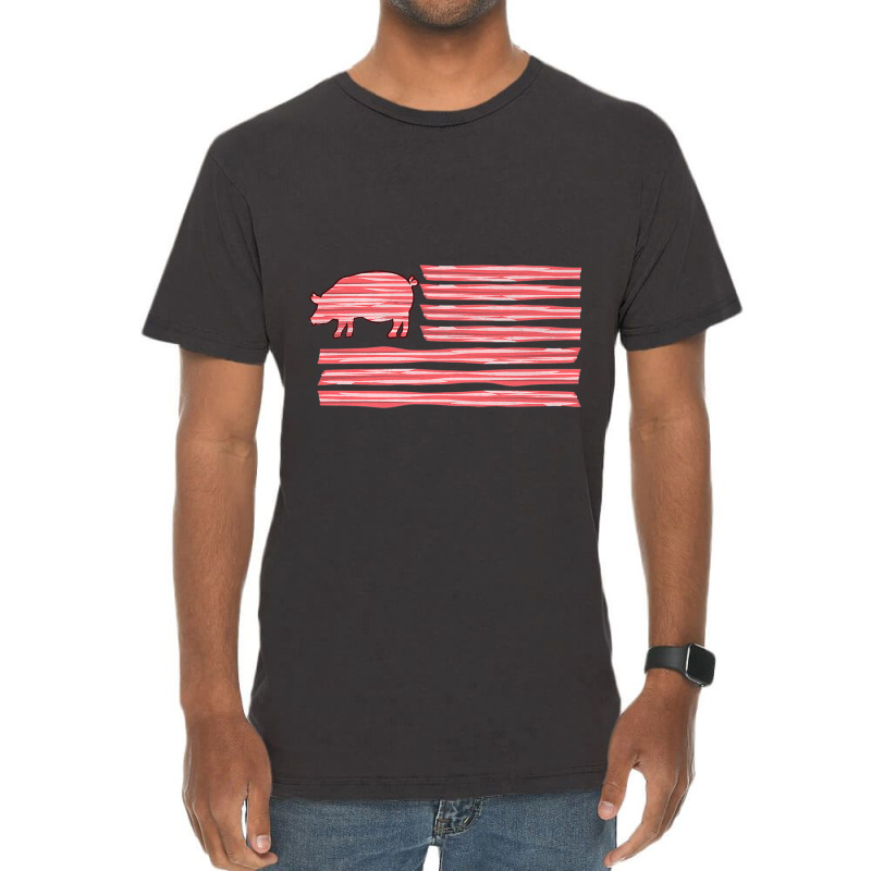 Sweet Salted Smoke Meaty Pig Flag Artwork Bacon Premium Vintage T-shirt | Artistshot