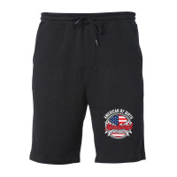 American By Birth Machinist By Choice Patriotic Mechanic Fleece Short | Artistshot