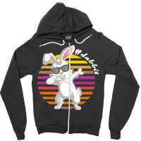 Dabbit Bunny T  Shirt Funny Dabbit Dabbing Rabbit Sunglasses Easter Bu Zipper Hoodie | Artistshot