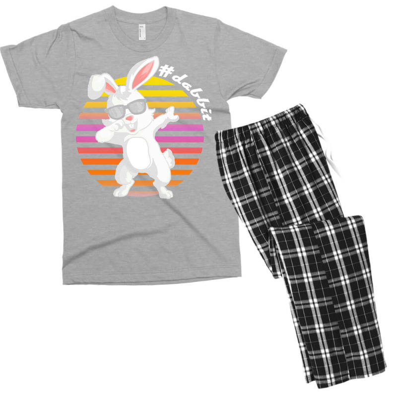 Dabbit Bunny T  Shirt Funny Dabbit Dabbing Rabbit Sunglasses Easter Bu Men's T-shirt Pajama Set | Artistshot