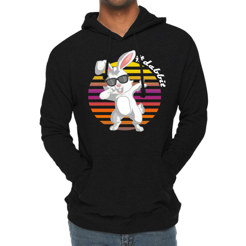 Dabbit Bunny T  Shirt Funny Dabbit Dabbing Rabbit Sunglasses Easter Bu Lightweight Hoodie | Artistshot