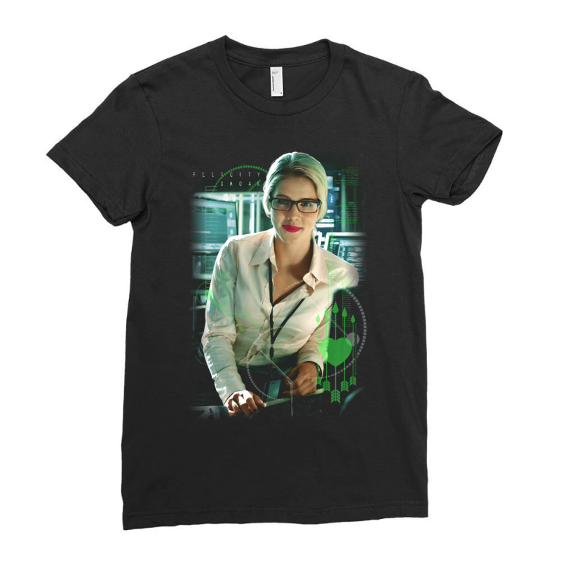 Ar.row Tv Series Felicity Smoak Longsleeve Ladies Fitted T-Shirt by pancakesthedude | Artistshot