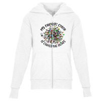 My Favorite Color Is Christmas Lights, Funny Christmas Youth Zipper Hoodie | Artistshot