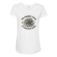 My Favorite Color Is Christmas Lights, Funny Christmas Maternity Scoop Neck T-shirt | Artistshot