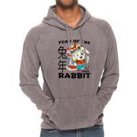 Happy Chinese New Year 2023 Year Of The Rabbit Dragon Suit Vintage Hoodie | Artistshot