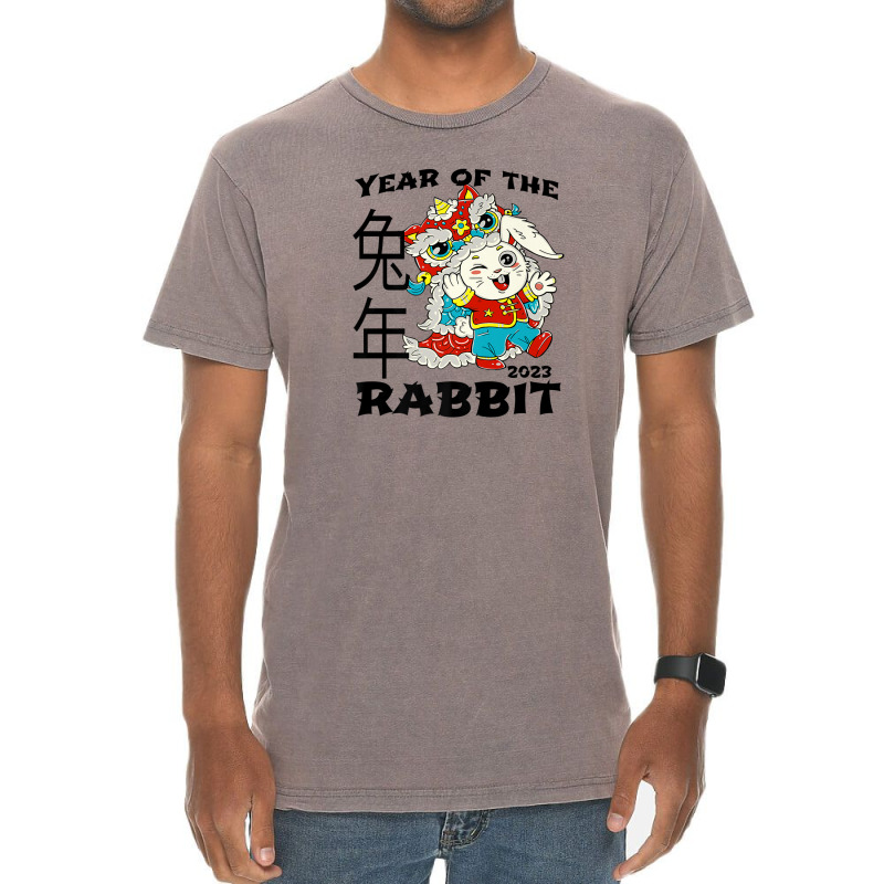 Happy Chinese New Year 2023 Year Of The Rabbit Dragon Suit Vintage T-shirt | Artistshot