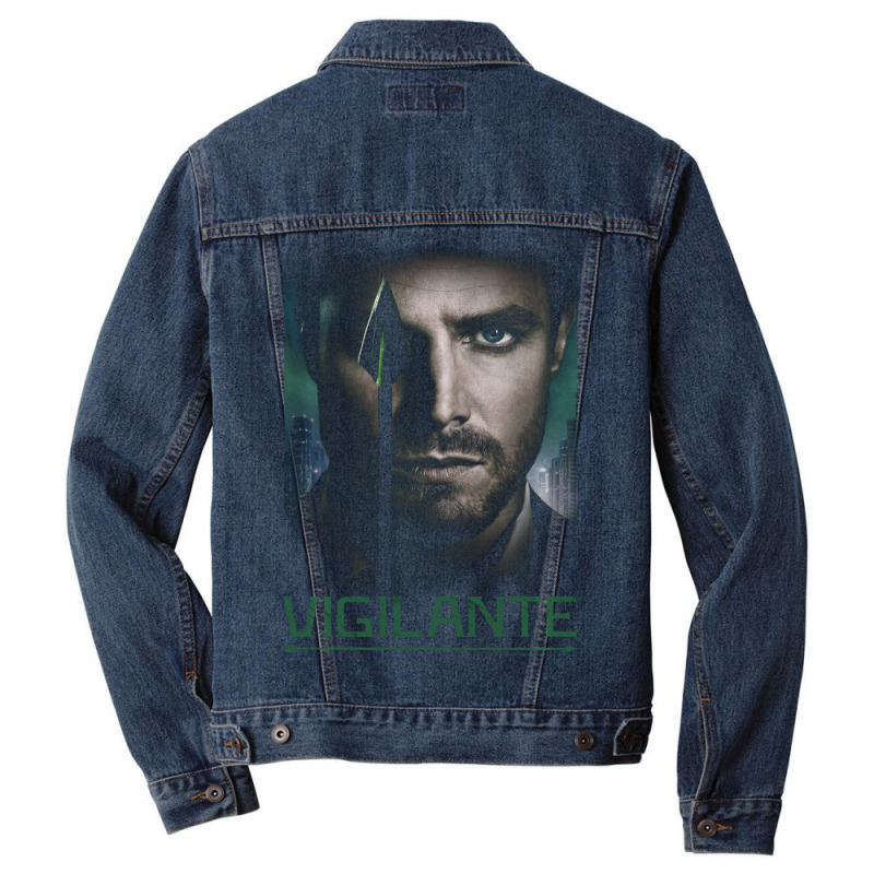 Ar.row Tv Series Good Eye Longsleeve Men Denim Jacket by pancakesthedude | Artistshot