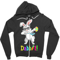 Dabbit Dabbing Easter Bunny Easter Egg T  Shirt Funny Dabbit Dabbing R Zipper Hoodie | Artistshot