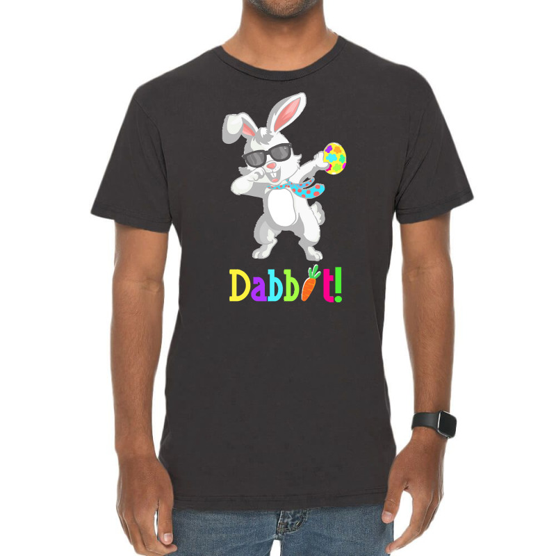 Dabbit Dabbing Easter Bunny Easter Egg T  Shirt Funny Dabbit Dabbing R Vintage T-shirt | Artistshot