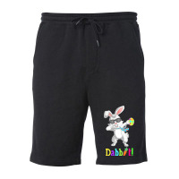 Dabbit Dabbing Easter Bunny Easter Egg T  Shirt Funny Dabbit Dabbing R Fleece Short | Artistshot