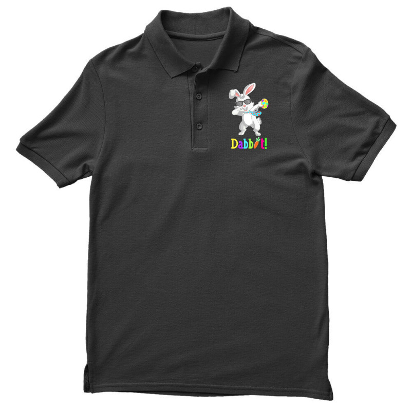 Dabbit Dabbing Easter Bunny Easter Egg T  Shirt Funny Dabbit Dabbing R Men's Polo Shirt | Artistshot