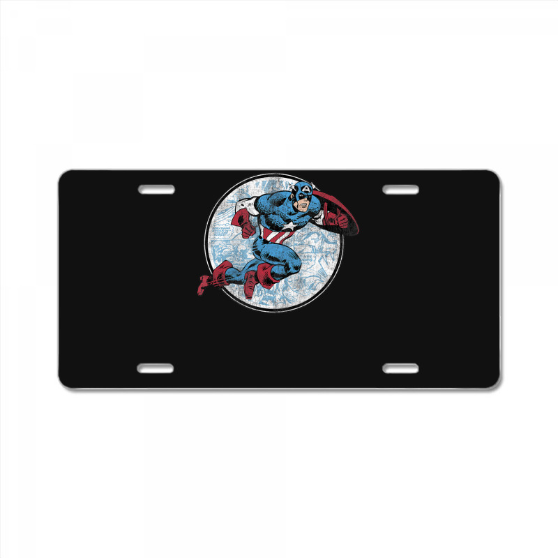 Cap.tain America Battle License Plate | Artistshot