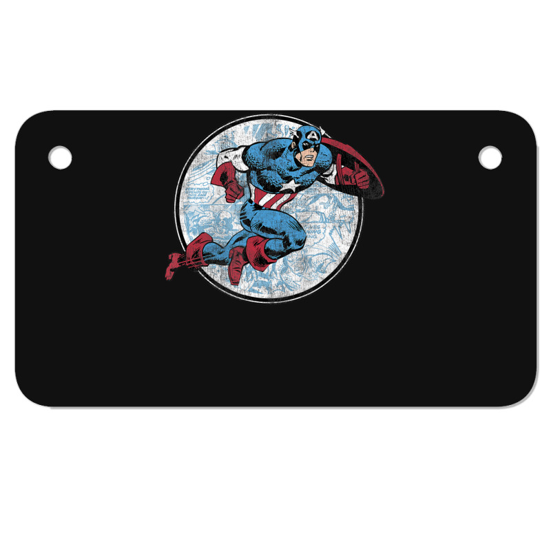 Cap.tain America Battle Motorcycle License Plate | Artistshot