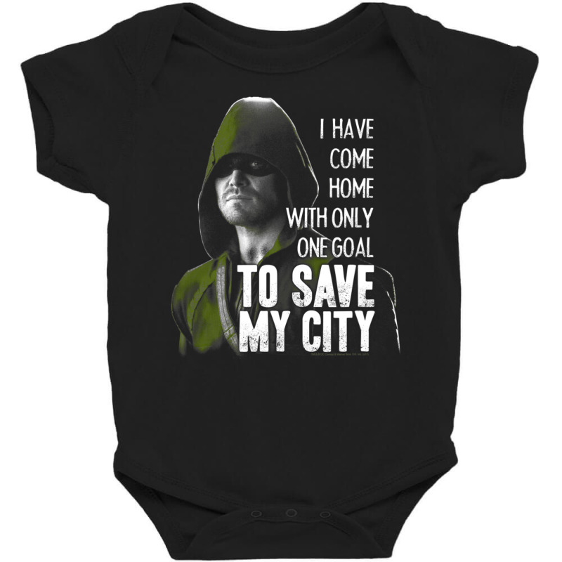 Ar.row Tv Series Save My City Baby Bodysuit by pancakesthedude | Artistshot