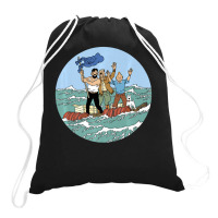 Tin-tin Sea Adventure With Captain Haddock Drawstring Bags | Artistshot