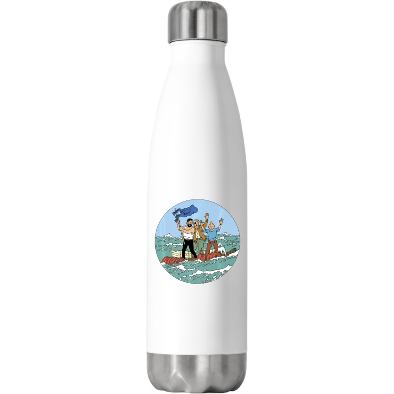 Tin-tin Sea Adventure With Captain Haddock Stainless Steel Water Bottle | Artistshot