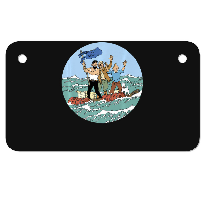 Tin-tin Sea Adventure With Captain Haddock Motorcycle License Plate | Artistshot