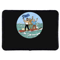 Tin-tin Sea Adventure With Captain Haddock Rectangle Patch | Artistshot