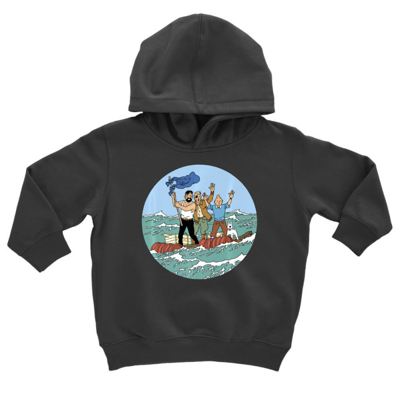 Tin-tin Sea Adventure With Captain Haddock Toddler Hoodie | Artistshot