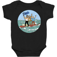 Tin-tin Sea Adventure With Captain Haddock Baby Bodysuit | Artistshot