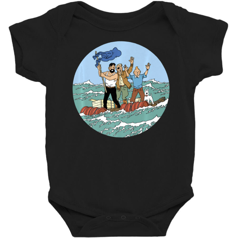 Tin-tin Sea Adventure With Captain Haddock Baby Bodysuit | Artistshot