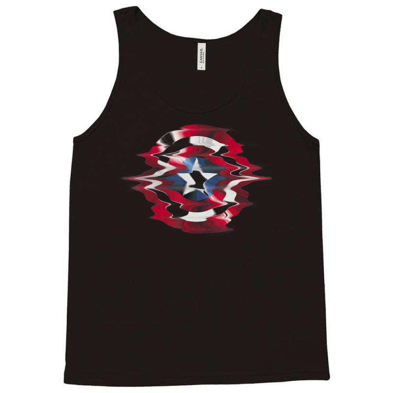 Cap.tain America Shield Glitch Tank Top | Artistshot