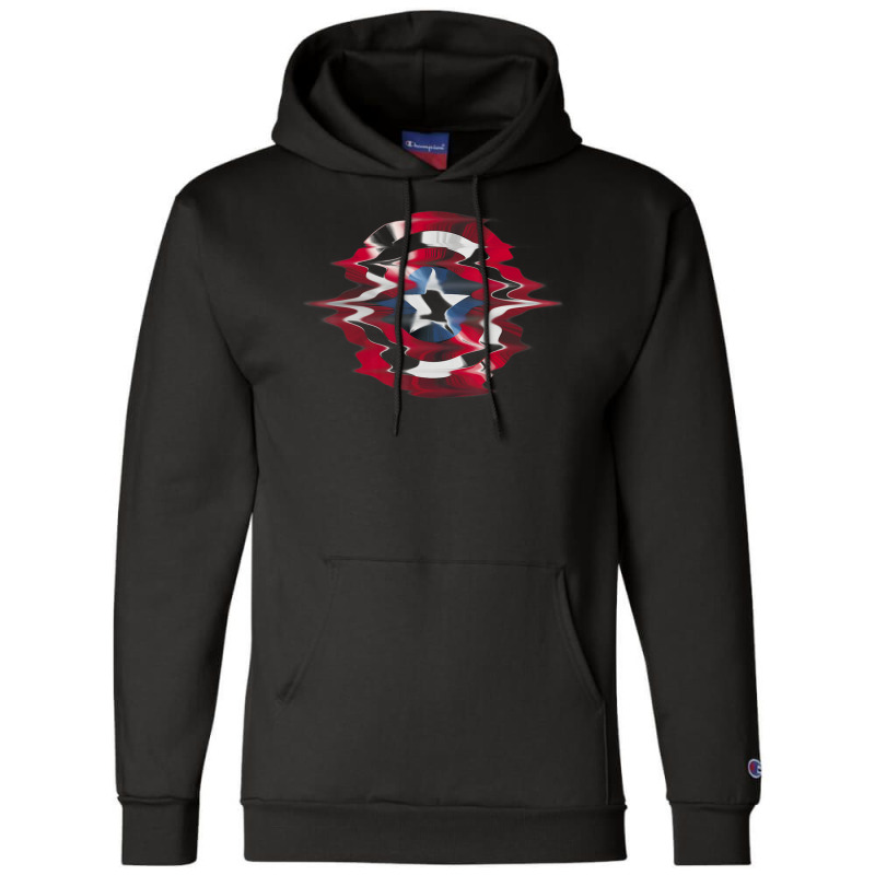 Cap.tain America Shield Glitch Champion Hoodie | Artistshot