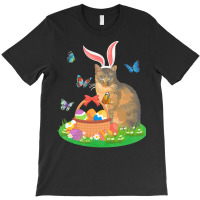 Easter Day T  Shirt Cat With Bunny Ears And Eggs Basket Kids Men Women T-shirt | Artistshot