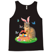 Easter Day T  Shirt Cat With Bunny Ears And Eggs Basket Kids Men Women Tank Top | Artistshot