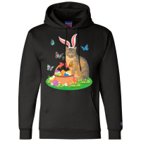 Easter Day T  Shirt Cat With Bunny Ears And Eggs Basket Kids Men Women Champion Hoodie | Artistshot