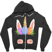 Easter Day T  Shirt Cute Easter Bunny Unicorn Eggs Gifts Kids Toddler Zipper Hoodie | Artistshot