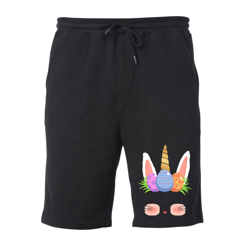 Easter Day T  Shirt Cute Easter Bunny Unicorn Eggs Gifts Kids Toddler Fleece Short | Artistshot