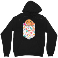 Easter Day T  Shirt Cute Rabbit Bunny Pet Easter Eggs In Pocket Easter Unisex Hoodie | Artistshot