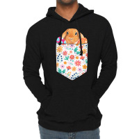 Easter Day T  Shirt Cute Rabbit Bunny Pet Easter Eggs In Pocket Easter Lightweight Hoodie | Artistshot