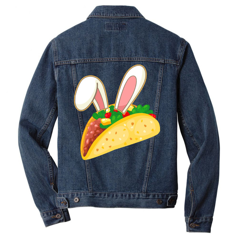 Easter Day T  Shirt Easter Taco Emoticon With Bunny Ears T  Shirt Men Denim Jacket | Artistshot