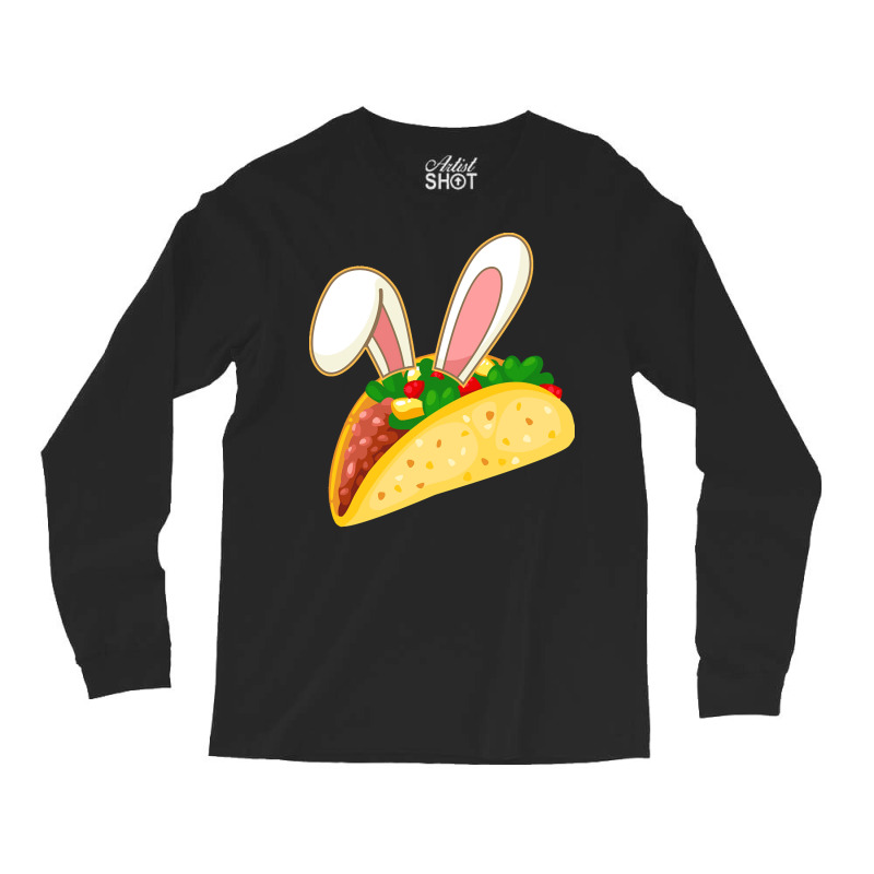 Easter Day T  Shirt Easter Taco Emoticon With Bunny Ears T  Shirt Long Sleeve Shirts | Artistshot