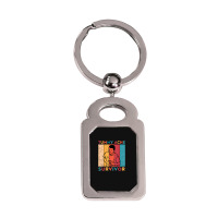 Tummy Ache Survivor Silver Rectangle Keychain | Artistshot