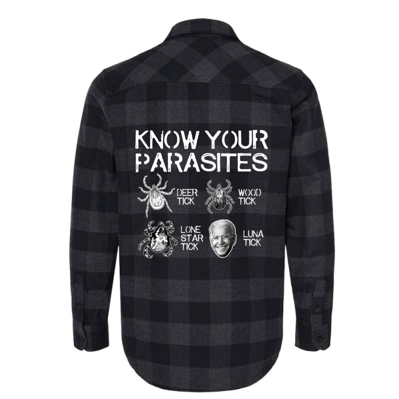 Know Your Parasites Tick Biden (on Back) Classic Flannel Shirt by bummercaught | Artistshot