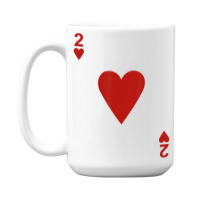 Two Of Hearts Blackjack Cards Poker 21 2 15 Oz Coffee Mug | Artistshot