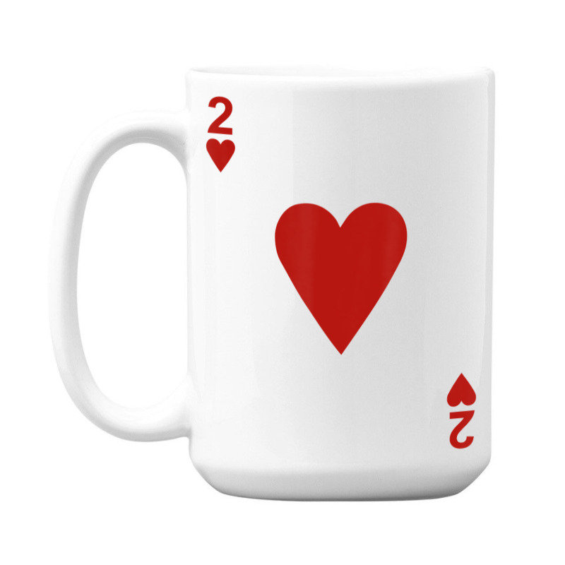 Two Of Hearts Blackjack Cards Poker 21 2 15 Oz Coffee Mug | Artistshot