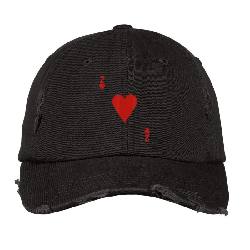 Two Of Hearts Blackjack Cards Poker 21 2 Vintage Cap | Artistshot