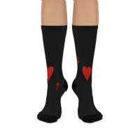 Two Of Hearts Blackjack Cards Poker 21 2 Crew Socks | Artistshot