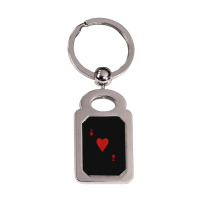 Two Of Hearts Blackjack Cards Poker 21 2 Silver Rectangle Keychain | Artistshot