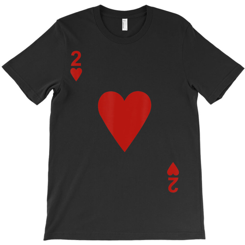 Two Of Hearts Blackjack Cards Poker 21 2 T-shirt | Artistshot