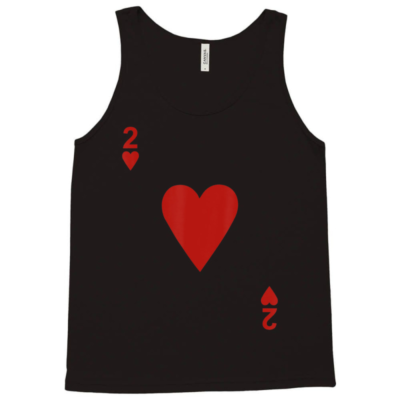 Two Of Hearts Blackjack Cards Poker 21 2 Tank Top | Artistshot