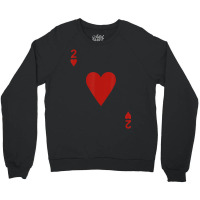 Two Of Hearts Blackjack Cards Poker 21 2 Crewneck Sweatshirt | Artistshot