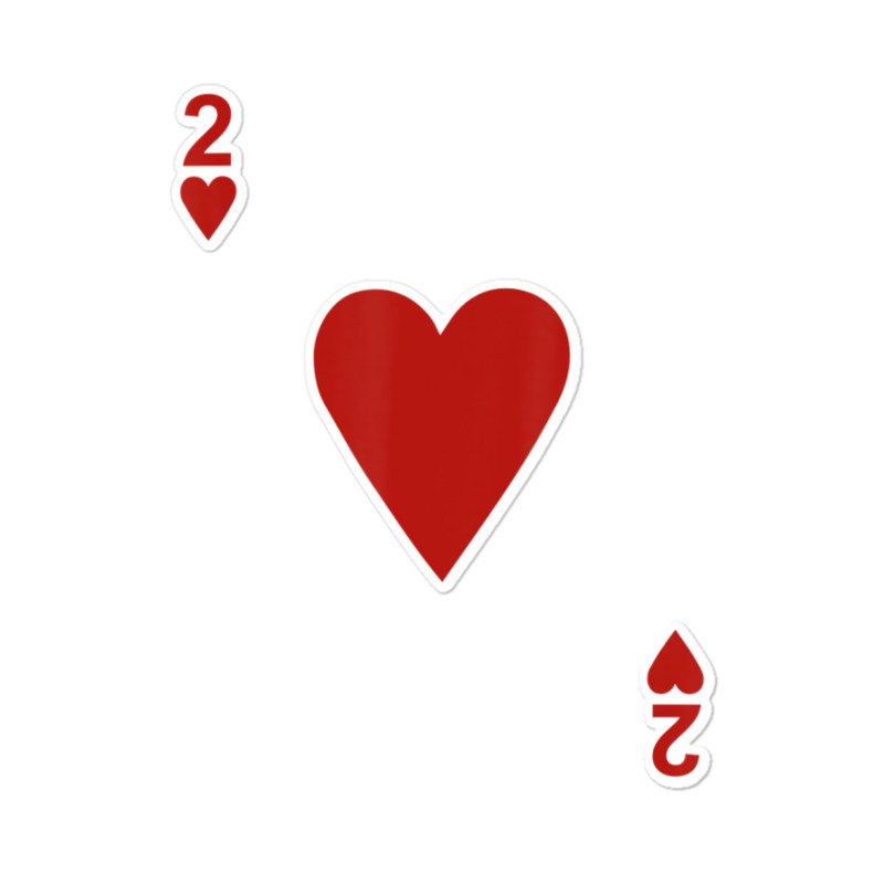 Two Of Hearts Blackjack Cards Poker 21 2 Sticker | Artistshot