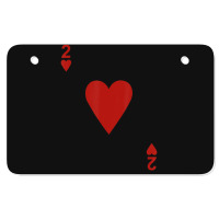 Two Of Hearts Blackjack Cards Poker 21 2 Atv License Plate | Artistshot